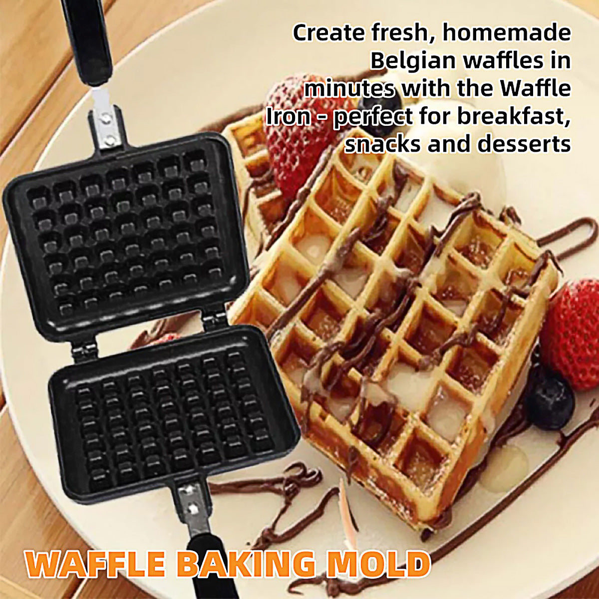 Waffle Pan Mould DIY Cake Baking Tool Lattice Muffin Mold Tray for Kitchen Oven V528-WAFFLE-IRON-999174