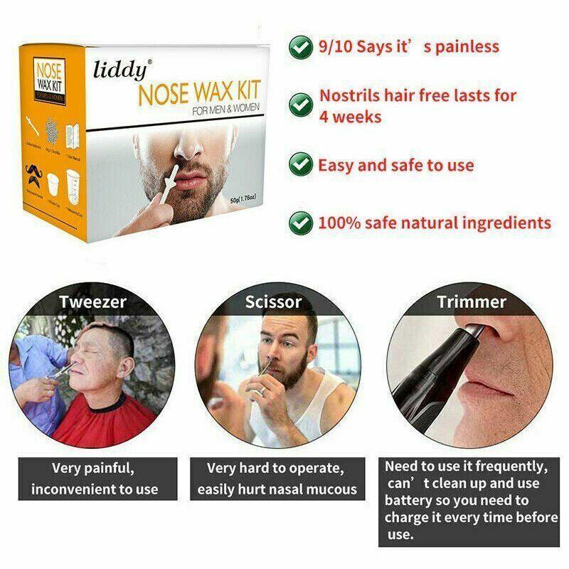 Nose Ear Hair Removal Wax Kit Sticks Easy Mens Nasal Waxing Remover Strips V528-WAINGREMOVERSTRIPS-831408