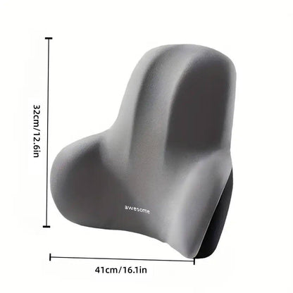 Office Chair Back Support Lumbar Cushion Seat Memory Foam Lumbar Pillow Comfort - Grey V528-WAIST-GREY-698644