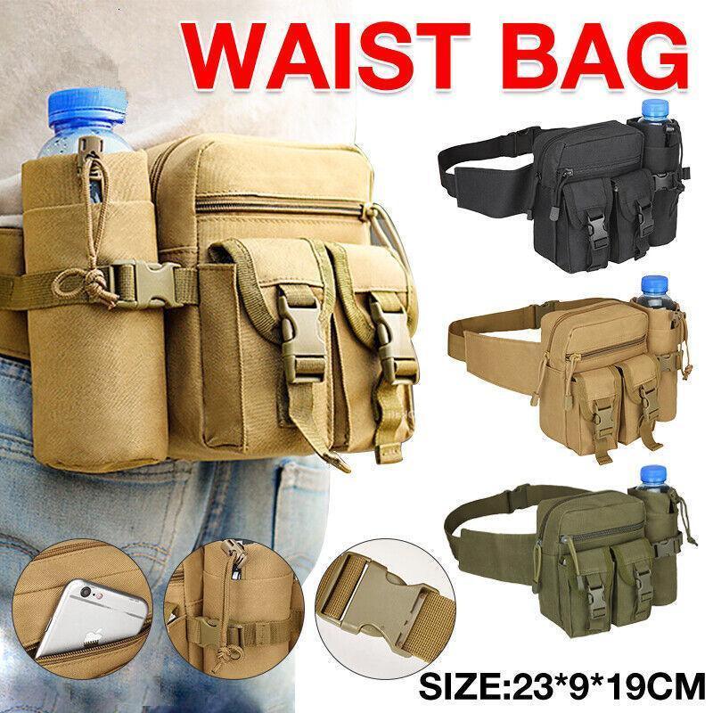 Tactical Waist Bag Belt Military Fanny Pack Pouches Buckle Men Bum Utility - Khaki V528-WAISTBAG-KHAKI-953067