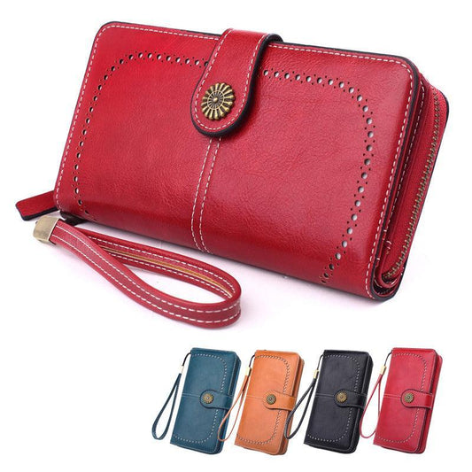 Women Wallets Purse Organizer Pouch Bag Credit Card Cash Holder Case Handbag Au - Black V528-WALEATHERWALLET-BLACK-108234