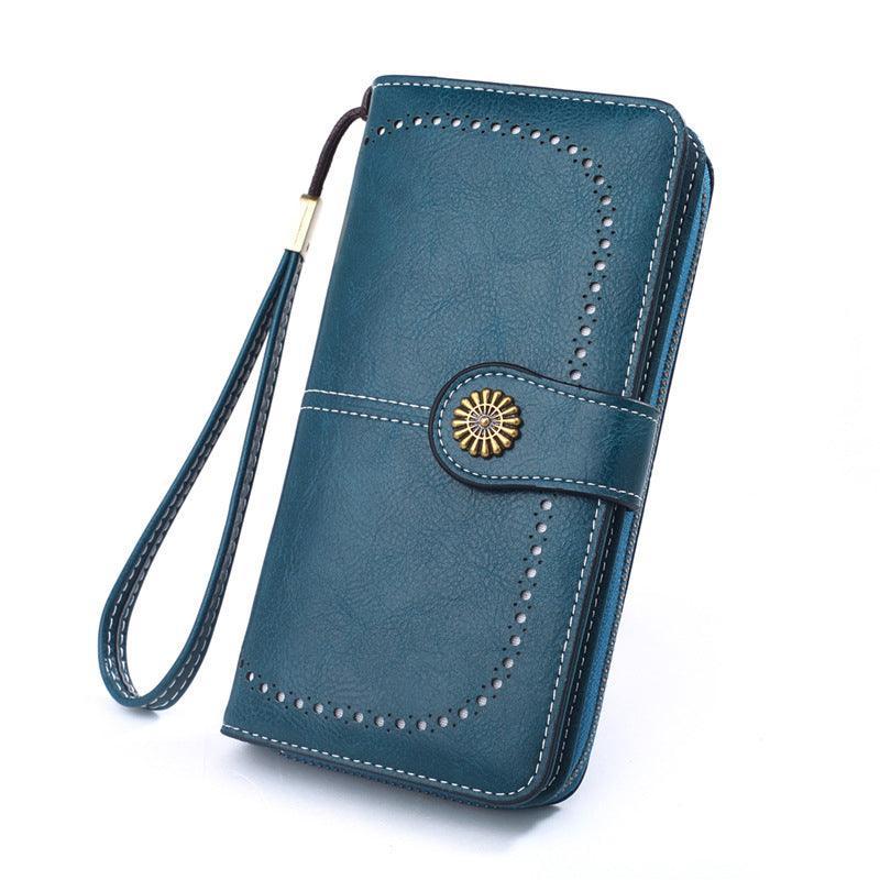 Women Wallets Purse Organizer Pouch Bag Credit Card Cash Holder Case Handbag Au - Blue V528-WALEATHERWALLET-BLUE-740600