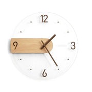 Modern Solid Wood Wall Clock Decorative Home Clock for Living Room Bedroom V528-WALL-CLOCK-400MM-905652