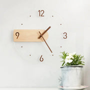 Modern Solid Wood Wall Clock Decorative Home Clock for Living Room Bedroom V528-WALL-CLOCK-400MM-905652