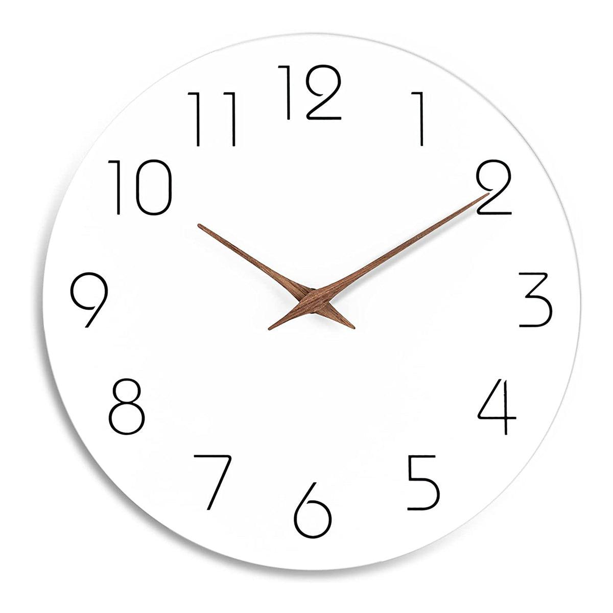 12 Inch Digital Wall Clock Simple Hanging Watch for Living Room Home Decoration - Black V528-WALL-CLOCK-BLACK-12-487887