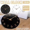 12 Inch Digital Wall Clock Simple Hanging Watch for Living Room Home Decoration - White V528-WALL-CLOCK-WHITE-12-884849