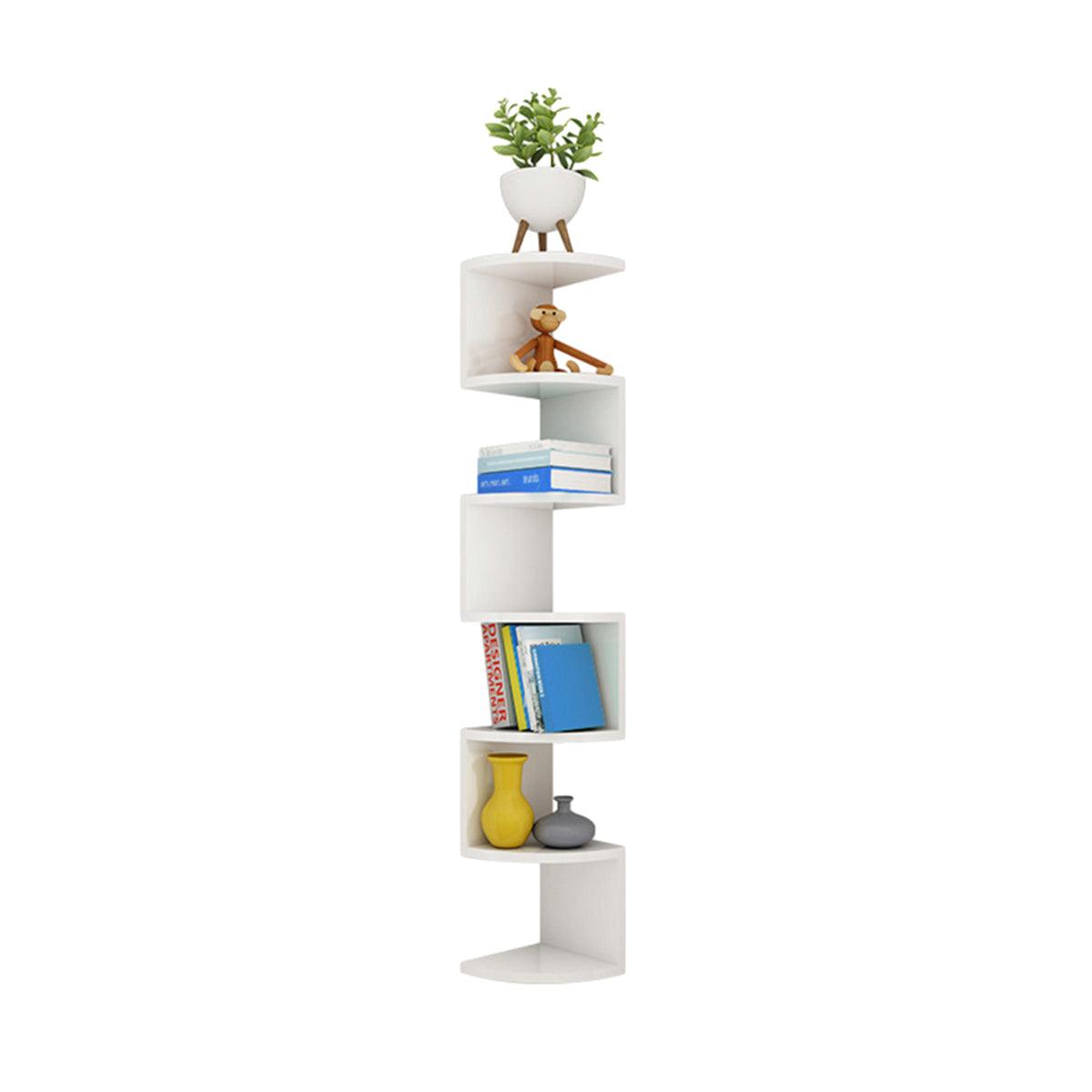 7 Tier Wall Mounted Corner Shelf Triangle Storage Rack Space Saving Organizer V528-WALL-HANGING-STORAGE-7-612354
