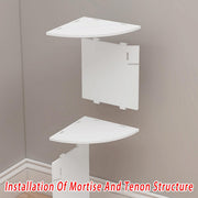7 Tier Wall Mounted Corner Shelf Triangle Storage Rack Space Saving Organizer V528-WALL-HANGING-STORAGE-7-612354