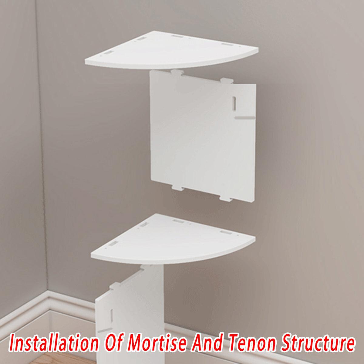 7 Tier Wall Mounted Corner Shelf Triangle Storage Rack Space Saving Organizer V528-WALL-HANGING-STORAGE-7-612354