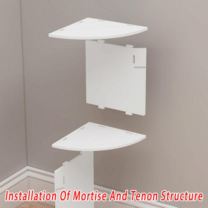 7 Tier Wall Mounted Corner Shelf Triangle Storage Rack Space Saving Organizer V528-WALL-HANGING-STORAGE-7-612354