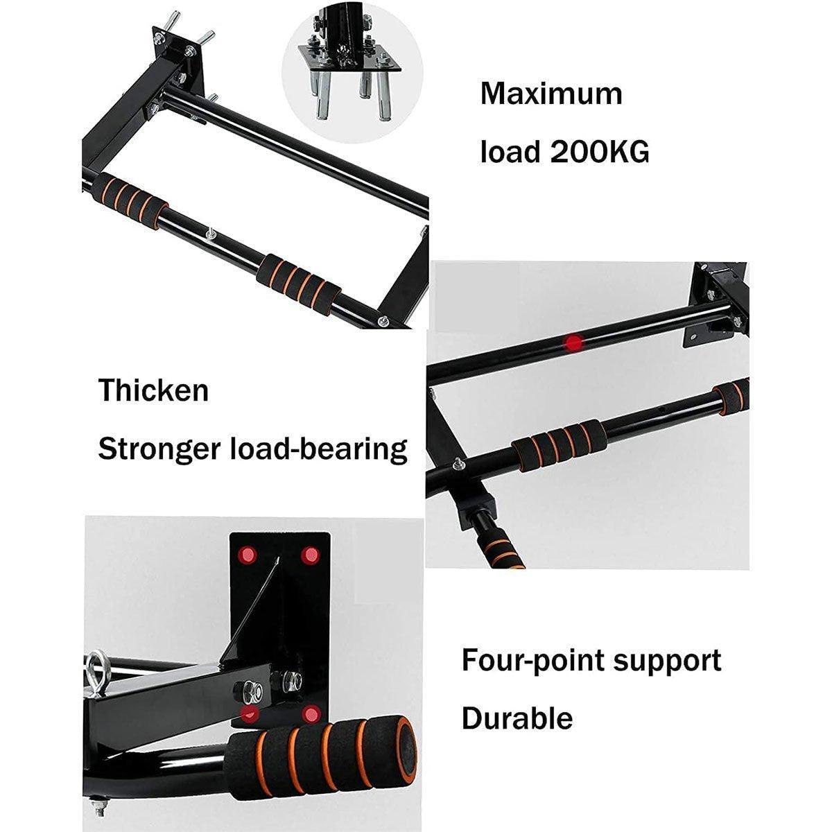 Wall Mounted Pull Chin Up Bar Home Gym Training Workout Dip Bar Exercise Fitness V528-WALL-PULL-UPS-655066