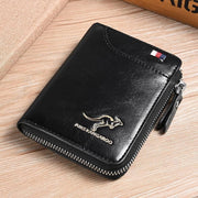 Men'S Rfid Blocking Leather Short Wallet Credit Id Card Cash Holder Purse V528-WALLET-KHAKI-853849