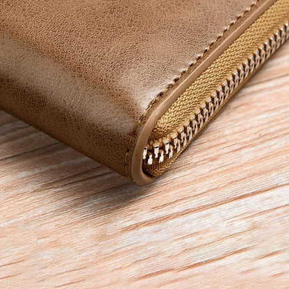 Men'S Rfid Blocking Leather Short Wallet Credit Id Card Cash Holder Purse V528-WALLET-KHAKI-853849