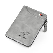 Men'S Rfid Blocking Leather Short Wallet Credit Id Card Cash Holder Purse V528-WALLET-KHAKI-853849