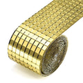 Diy Mini Mosaic Tiles Self-Adhesive Square Mirror Glass Wall Sticker Decors - Gold V528-WALLSTICKER-GOLD-015521