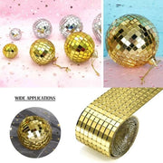 Diy Mini Mosaic Tiles Self-Adhesive Square Mirror Glass Wall Sticker Decors - Gold V528-WALLSTICKER-GOLD-015521