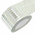 Diy Mini Mosaic Tiles Self-Adhesive Square Mirror Glass Wall Sticker Decors - Silver V528-WALLSTICKER-SILVER-14348