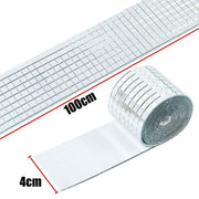 Diy Mini Mosaic Tiles Self-Adhesive Square Mirror Glass Wall Sticker Decors - Silver V528-WALLSTICKER-SILVER-14348