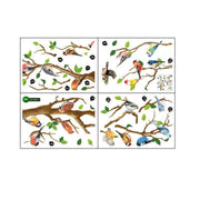 130x65cm Removable Wall Stickers Birds On Tree Branch Wall Decor Decal Home V528-WALLSTICKERS-542018