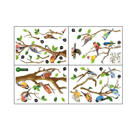130x65cm Removable Wall Stickers Birds On Tree Branch Wall Decor Decal Home V528-WALLSTICKERS-542018