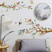 130x65cm Removable Wall Stickers Birds On Tree Branch Wall Decor Decal Home V528-WALLSTICKERS-542018