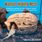 Pet Climbing Shelter Simulated Walnut Resting Box Small Animal Hideaway Decor V528-WALNUT-PIT-590807