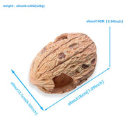 Pet Climbing Shelter Simulated Walnut Resting Box Small Animal Hideaway Decor V528-WALNUT-PIT-590807