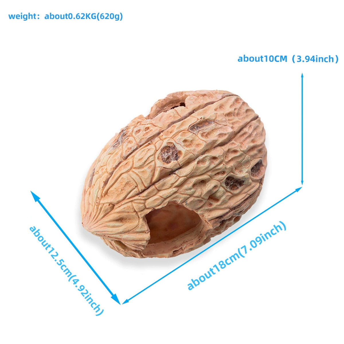 Pet Climbing Shelter Simulated Walnut Resting Box Small Animal Hideaway Decor V528-WALNUT-PIT-590807