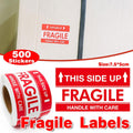 500pcs Fragile Stickers Careful Warning Labels for Packaging Protection V528-WARNING-STICKER-782779