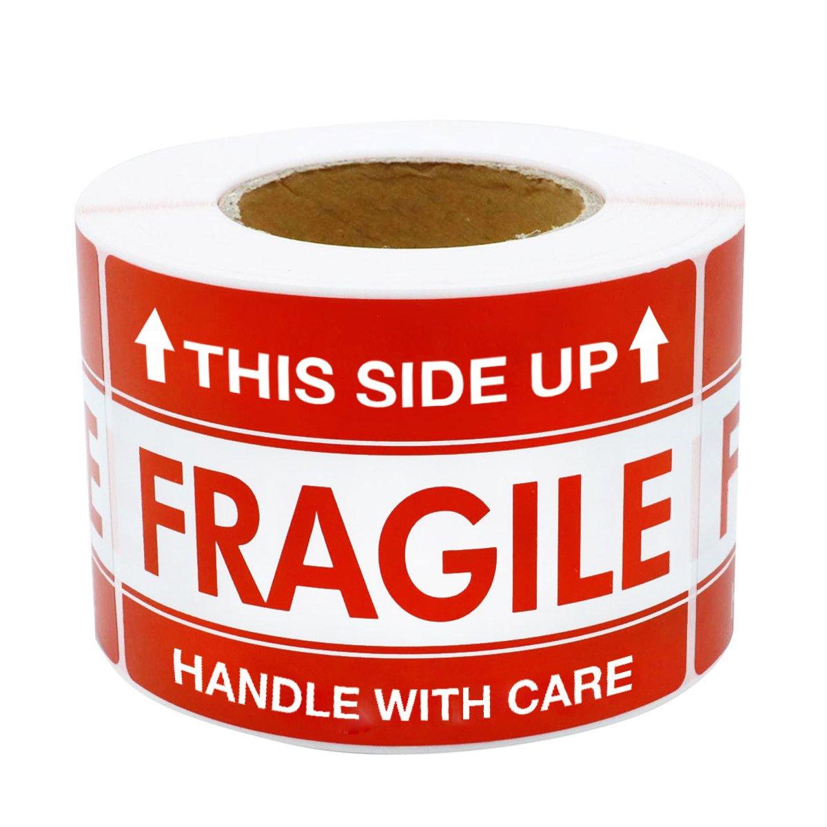 500pcs Fragile Stickers Careful Warning Labels for Packaging Protection V528-WARNING-STICKER-782779