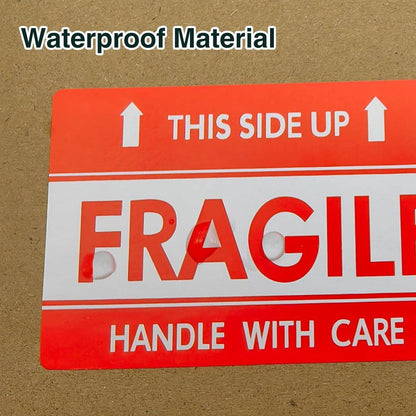 500pcs Fragile Stickers Careful Warning Labels for Packaging Protection V528-WARNING-STICKER-782779