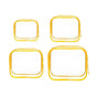 4pcs Durable PVC Cosmetic Bags Easy to Clean Multiple Sizes and Colours 9 Shades - 4pcs-Banana V528-WASH-BAG-4PCS-BANANA-454319