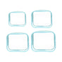 4pcs Durable PVC Cosmetic Bags Easy to Clean Multiple Sizes and Colours 9 Shades - 4pcs-Blue V528-WASH-BAG-4PCS-BLUE-637951