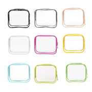 4pcs Durable PVC Cosmetic Bags Easy to Clean Multiple Sizes and Colours 9 Shades - 4pcs-Blue V528-WASH-BAG-4PCS-BLUE-637951