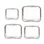 4pcs Durable PVC Cosmetic Bags Easy to Clean Multiple Sizes and Colours 9 Shades - 4pcs-Coffee V528-WASH-BAG-4PCS-COFFEE-773304