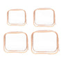 4pcs Durable PVC Cosmetic Bags Easy to Clean Multiple Sizes and Colours 9 Shades - 4pcs-Peach-Powder V528-WASH-BAG-4PCS-PEACH-POWDER-687461