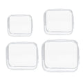 4pcs Durable PVC Cosmetic Bags Easy to Clean Multiple Sizes and Colours 9 Shades - 4pcs-White V528-WASH-BAG-4PCS-WHITE-464050
