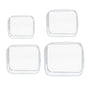 4pcs Durable PVC Cosmetic Bags Easy to Clean Multiple Sizes and Colours 9 Shades - 4pcs-White V528-WASH-BAG-4PCS-WHITE-464050
