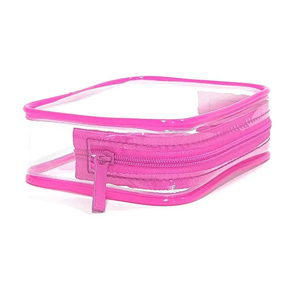 4pcs Durable PVC Cosmetic Bags Easy to Clean Multiple Sizes and Colours 9 Shades - 4pcs-White V528-WASH-BAG-4PCS-WHITE-464050
