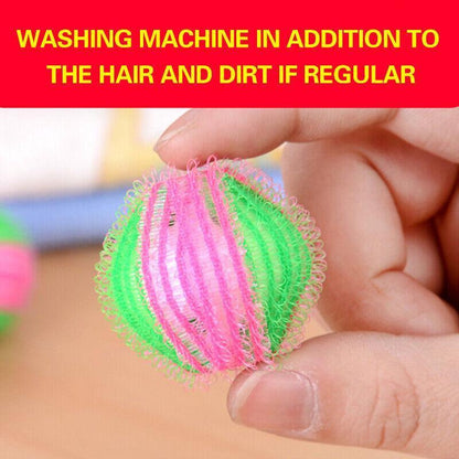 6PCS Reusable Laundry Hair Removal Balls for Lint Fluff Pet Hair Cleaning 3.5cm V528-WASHBALL-6PCS-736905