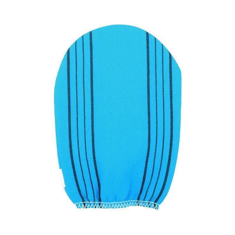 Fiber Cleaner Bath Glove Exfoliating Towel Body Rub Shower Scrub Glove Washcloth - Blue V528-WASHCLOTH-BLUE-418526