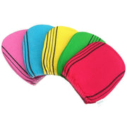 Fiber Cleaner Bath Glove Exfoliating Towel Body Rub Shower Scrub Glove Washcloth - Blue V528-WASHCLOTH-BLUE-418526