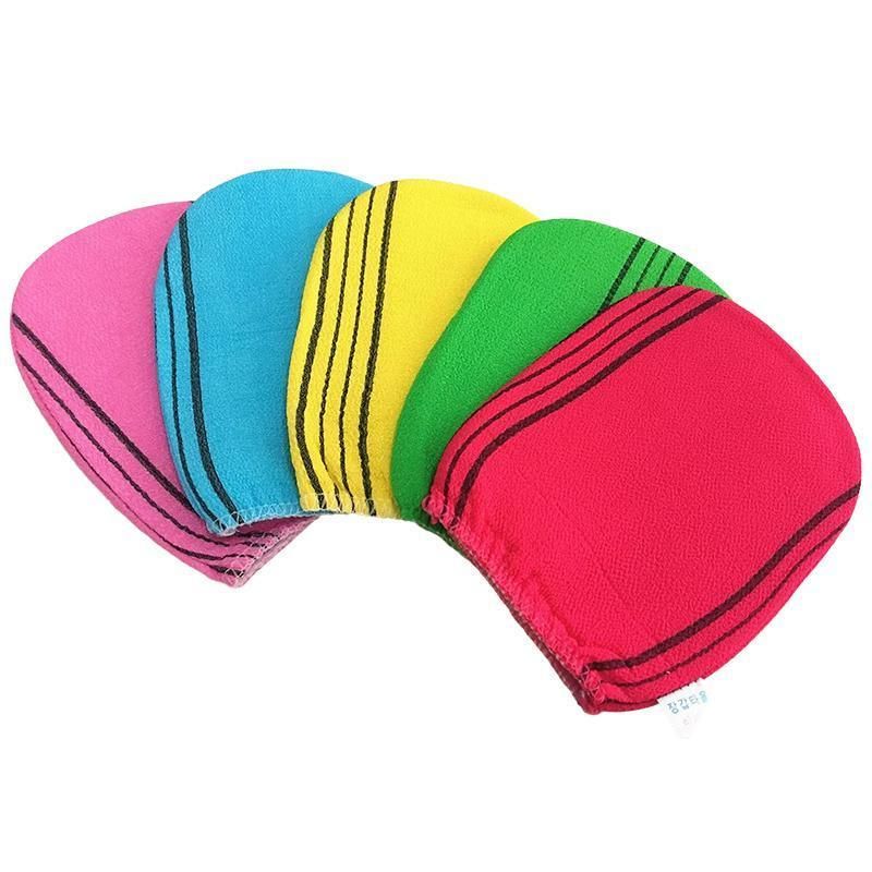 Fiber Cleaner Bath Glove Exfoliating Towel Body Rub Shower Scrub Glove Washcloth - Green V528-WASHCLOTH-GREEN-409667