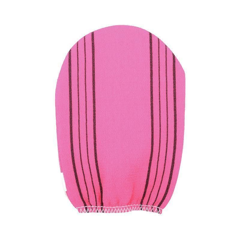 Fiber Cleaner Bath Glove Exfoliating Towel Body Rub Shower Scrub Glove Washcloth - Pink V528-WASHCLOTH-PINK-891361