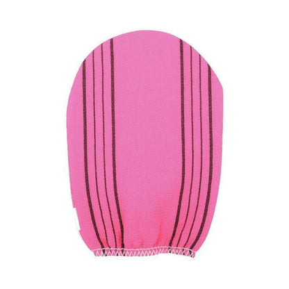 Fiber Cleaner Bath Glove Exfoliating Towel Body Rub Shower Scrub Glove Washcloth - Pink V528-WASHCLOTH-PINK-891361