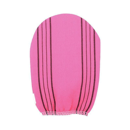 Fiber Cleaner Bath Glove Exfoliating Towel Body Rub Shower Scrub Glove Washcloth - Pink V528-WASHCLOTH-PINK-891361
