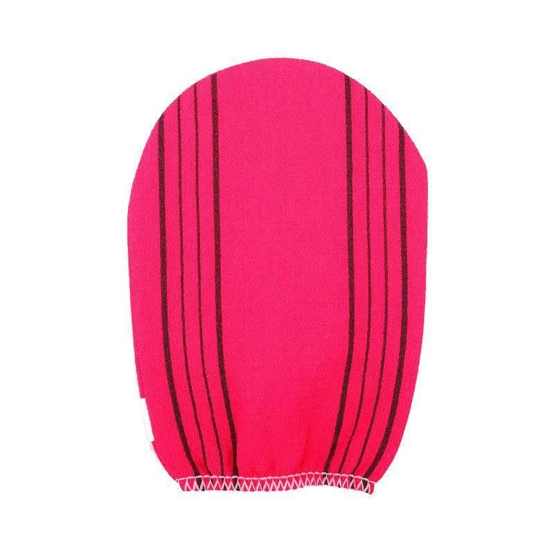 Fiber Cleaner Bath Glove Exfoliating Towel Body Rub Shower Scrub Glove Washcloth - Rose Red V528-WASHCLOTH-ROSERED-154285