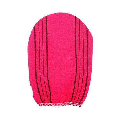 Fiber Cleaner Bath Glove Exfoliating Towel Body Rub Shower Scrub Glove Washcloth - Rose Red V528-WASHCLOTH-ROSERED-154285