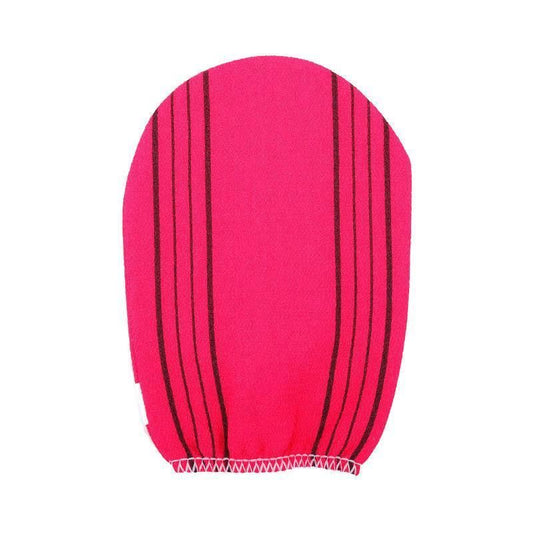 Fiber Cleaner Bath Glove Exfoliating Towel Body Rub Shower Scrub Glove Washcloth - Rose Red V528-WASHCLOTH-ROSERED-154285
