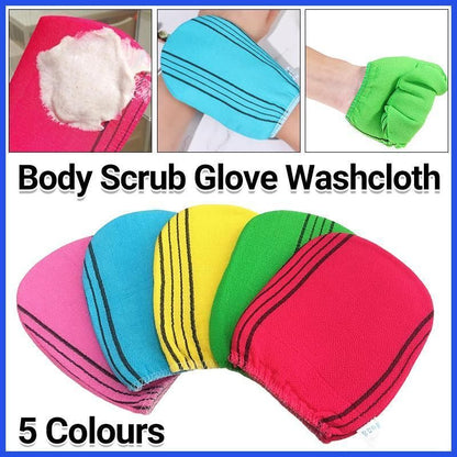 Fiber Cleaner Bath Glove Exfoliating Towel Body Rub Shower Scrub Glove Washcloth - Yellow V528-WASHCLOTH-YELLOW-746418